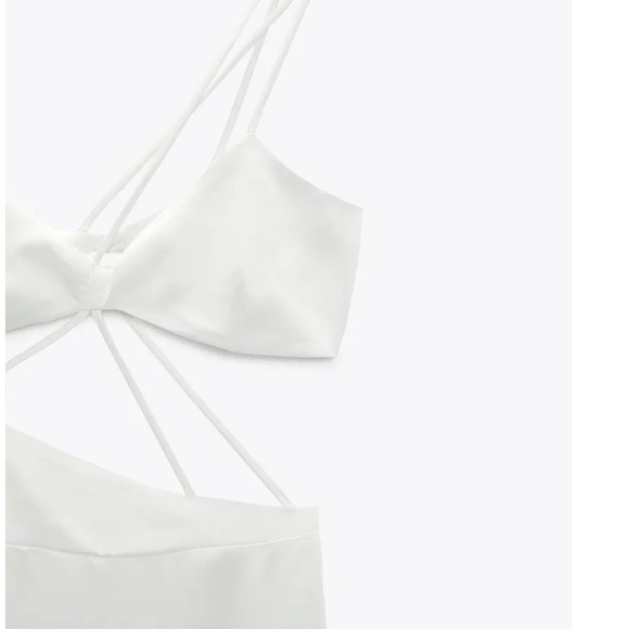 ZARA - SATIN EFFECT CUT OUT DRESS - Picture 7 of 10